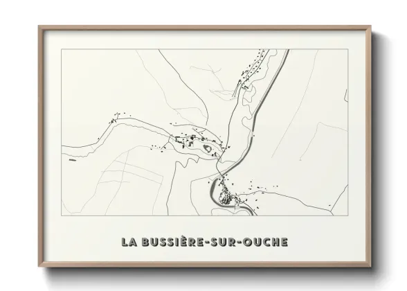 Une affiche de carte sur La Bussière-sur-Ouche