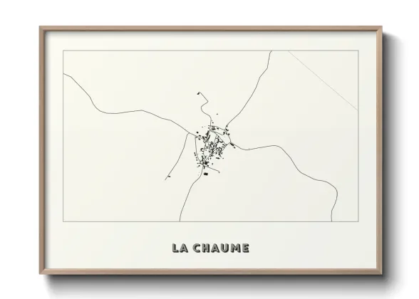 Une affiche de carte sur La Chaume