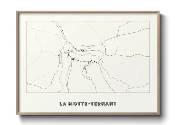 Une affiche de carte sur La Motte-Ternant