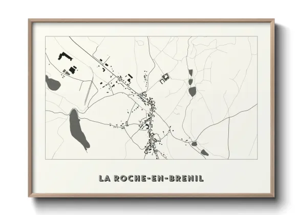Une affiche de carte sur La Roche-en-Brenil