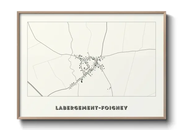 Une affiche de carte sur Labergement-Foigney
