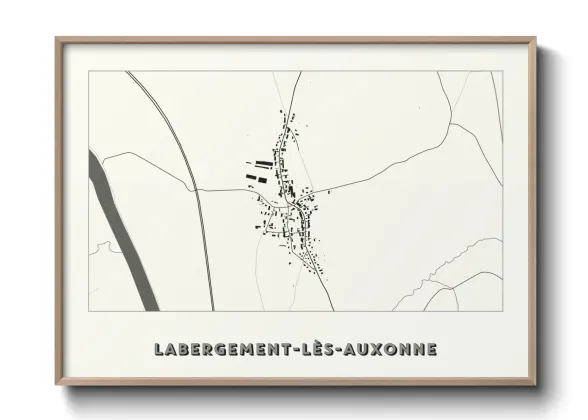 Une affiche de carte sur Labergement-lès-Auxonne