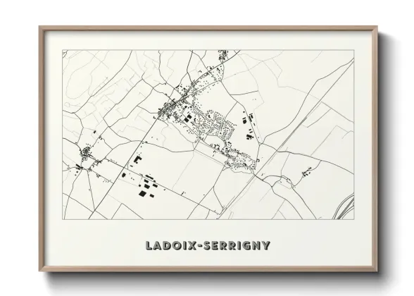 Une affiche de carte sur Ladoix-Serrigny