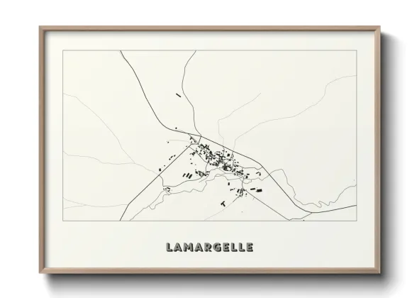 Une affiche de carte sur Lamargelle