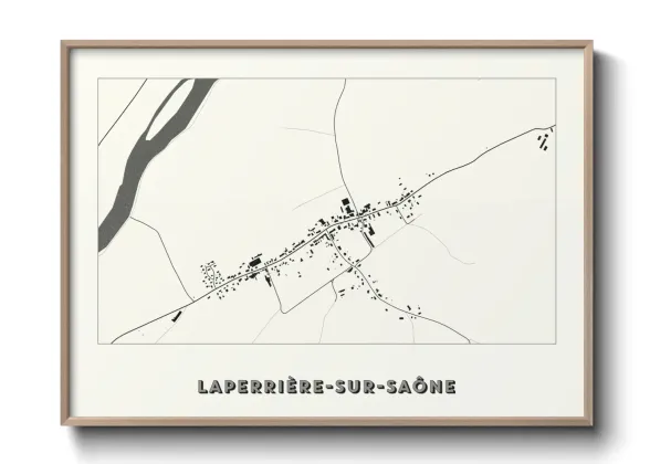 Une affiche de carte sur Laperrière-sur-Saône