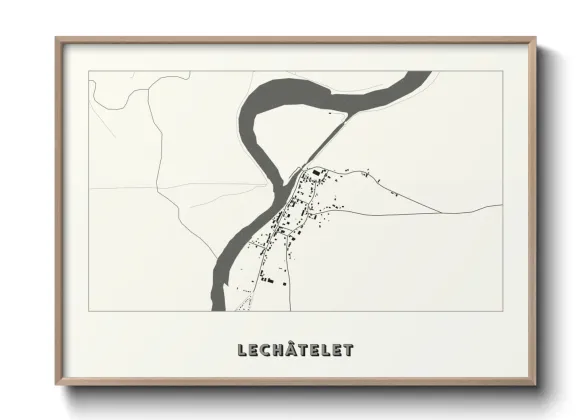 Une affiche de carte sur Lechâtelet