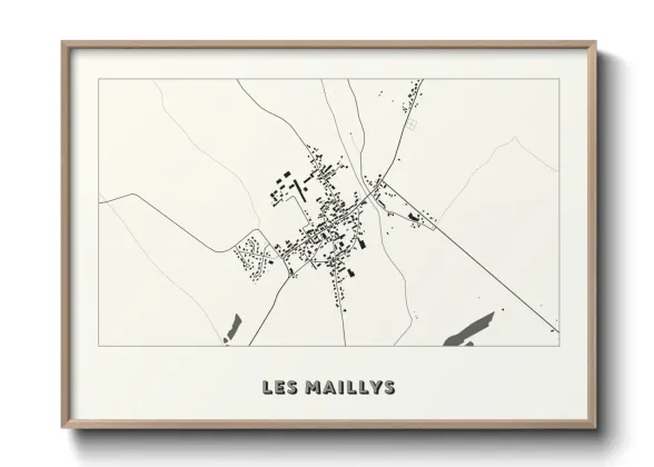 Une affiche de carte sur Les Maillys