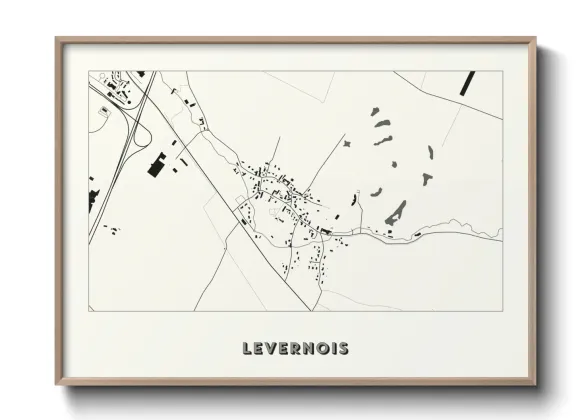 Une affiche de carte sur Levernois
