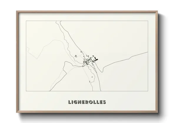 Une affiche de carte sur Lignerolles