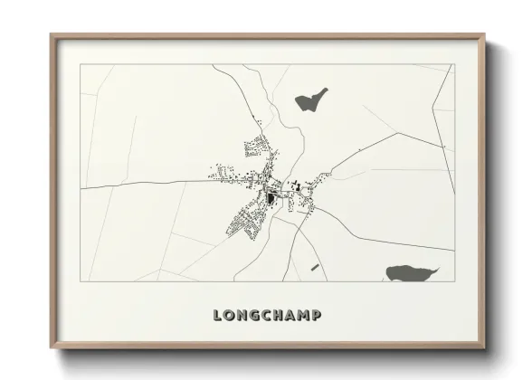 Une affiche de carte sur Longchamp