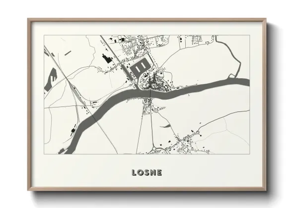 Une affiche de carte sur Losne