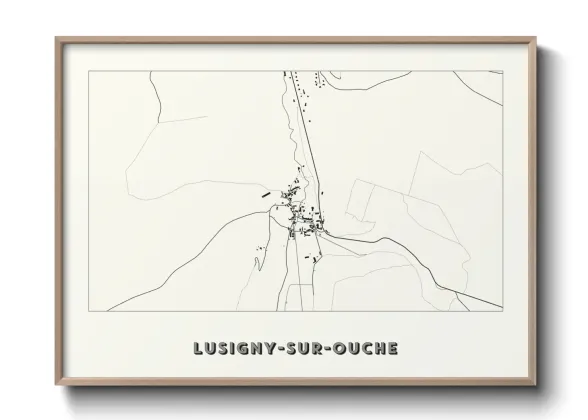 Une affiche de carte sur Lusigny-sur-Ouche
