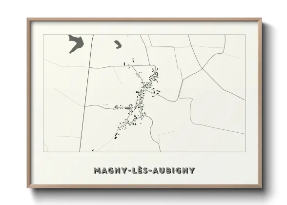 Une affiche de carte sur Magny-lès-Aubigny