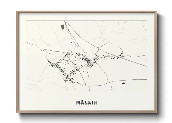Une affiche de carte sur Mâlain