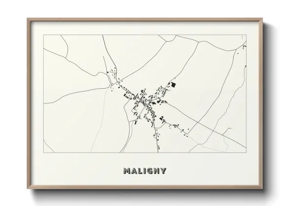 Une affiche de carte sur Maligny