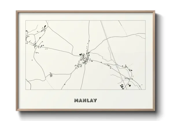 Une affiche de carte sur Manlay