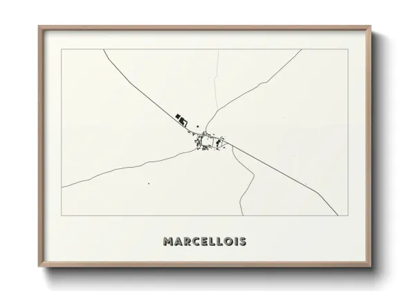 Une affiche de carte sur Marcellois
