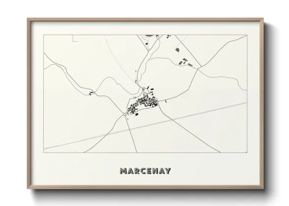 Une affiche de carte sur Marcenay