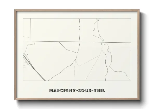 Une affiche de carte sur Marcigny-sous-Thil