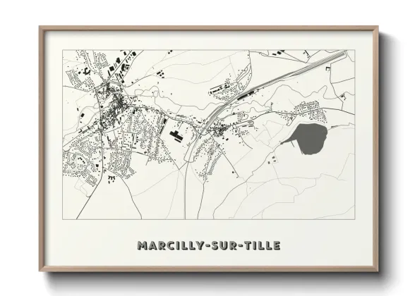 Une affiche de carte sur Marcilly-sur-Tille