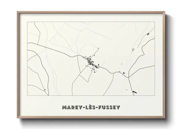 Une affiche de carte sur Marey-lès-Fussey