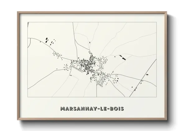 Une affiche de carte sur Marsannay-le-Bois