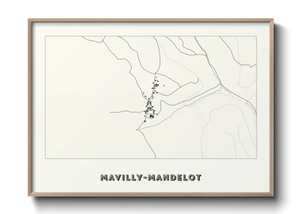Une affiche de carte sur Mavilly-Mandelot