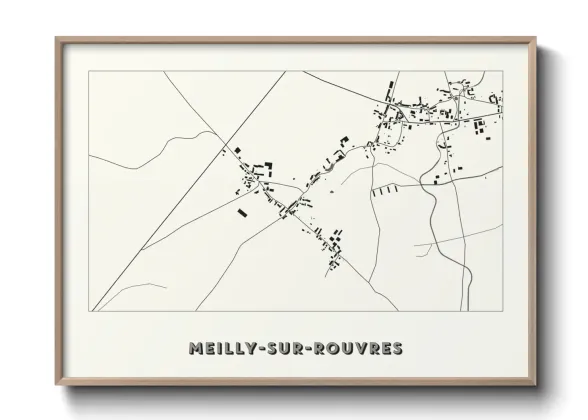 Une affiche de carte sur Meilly-sur-Rouvres