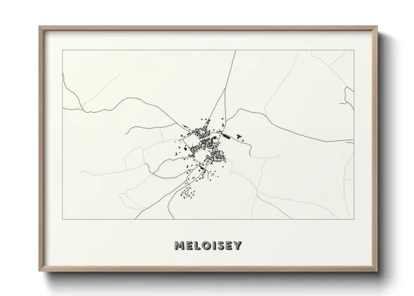 Une affiche de carte sur Meloisey