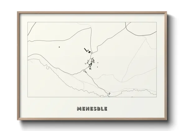 Une affiche de carte sur Menesble