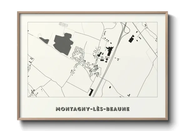 Une affiche de carte sur Montagny-lès-Beaune