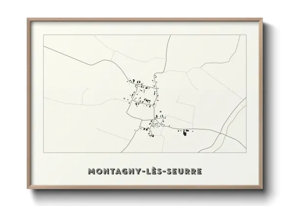 Une affiche de carte sur Montagny-lès-Seurre