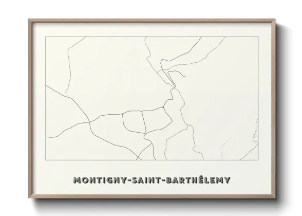 Une affiche de carte sur Montigny-Saint-Barthélemy