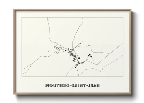 Une affiche de carte sur Moutiers-Saint-Jean