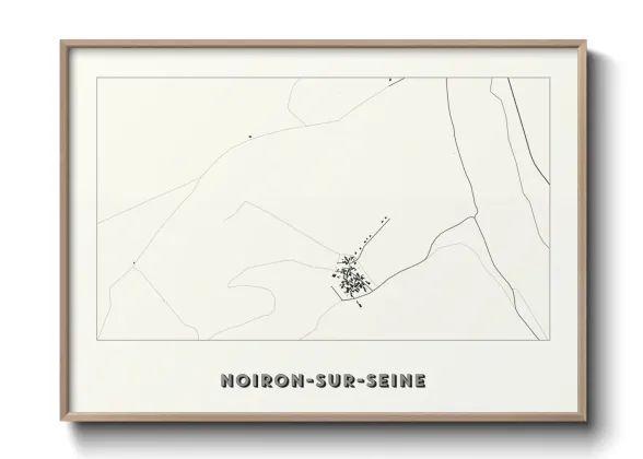 Une affiche de carte sur Noiron-sur-Seine