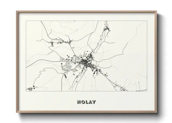 Une affiche de carte sur Nolay