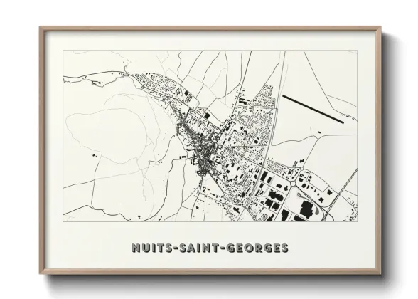 Une affiche de carte sur Nuits-Saint-Georges