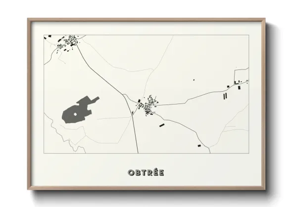 Une affiche de carte sur Obtrée