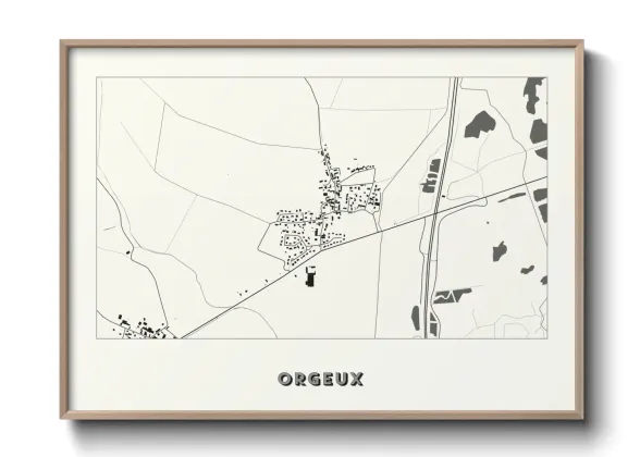Une affiche de carte sur Orgeux