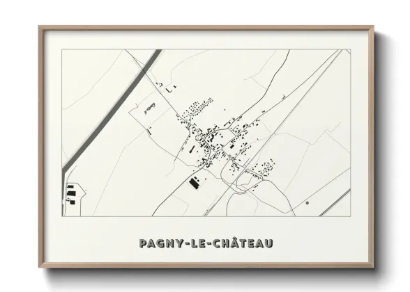 Une affiche de carte sur Pagny-le-Château