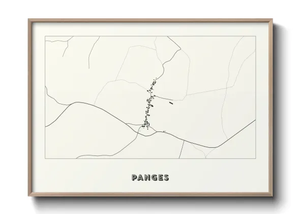 Une affiche de carte sur Panges