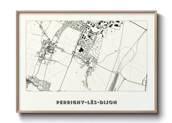 Une affiche de carte sur Perrigny-lès-Dijon