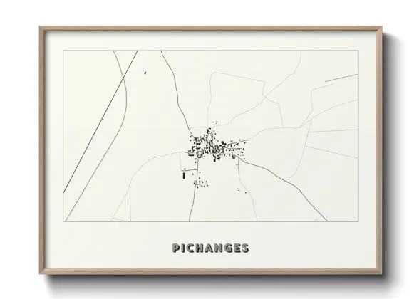 Une affiche de carte sur Pichanges