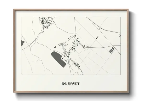 Une affiche de carte sur Pluvet