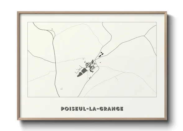 Une affiche de carte sur Poiseul-la-Grange