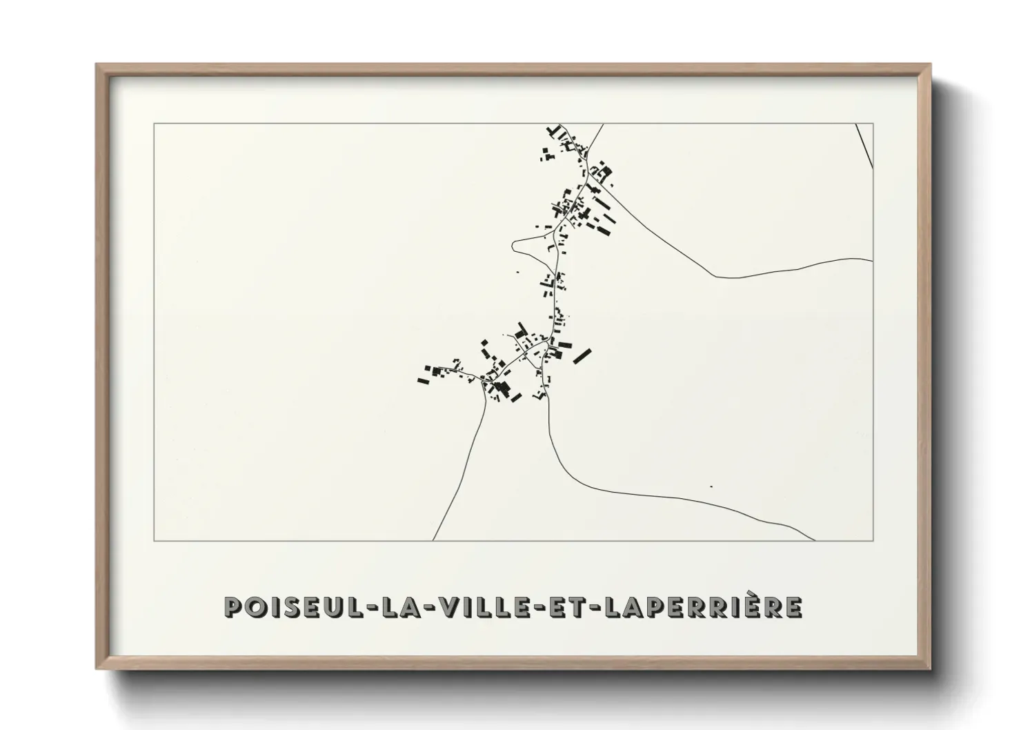 Un poster cartePoiseul-la-Ville-et-Laperrière