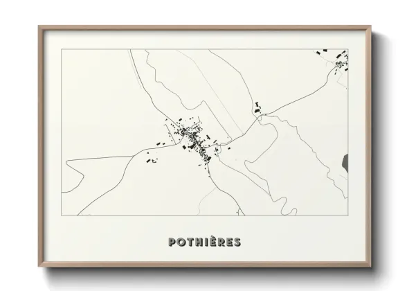 Une affiche de carte sur Pothières