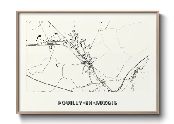 Une affiche de carte sur Pouilly-en-Auxois