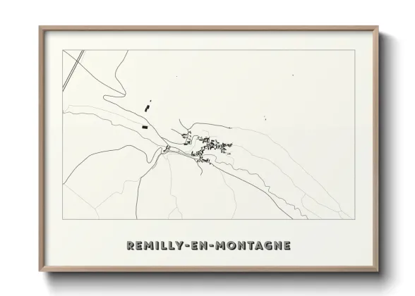 Une affiche de carte sur Remilly-en-Montagne