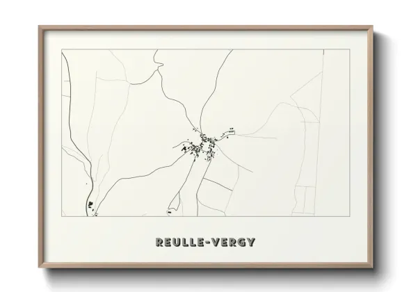 Une affiche de carte sur Reulle-Vergy